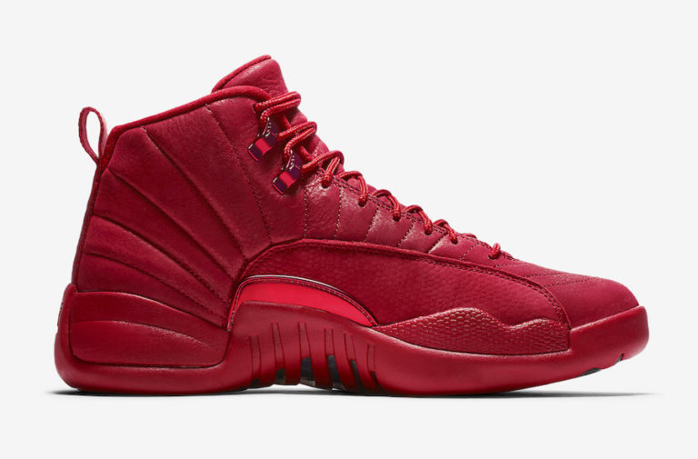 red and black jordan 12 bulls