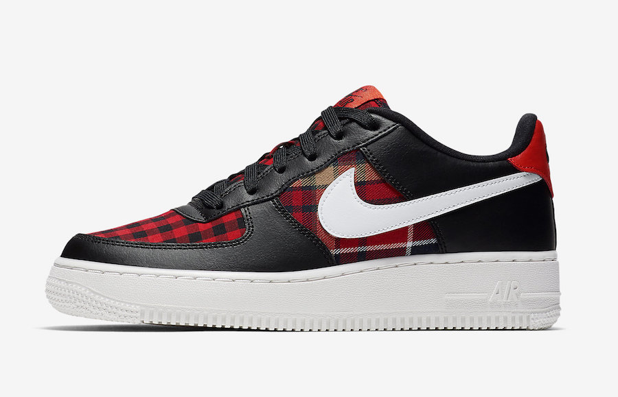 red and black plaid air force 1
