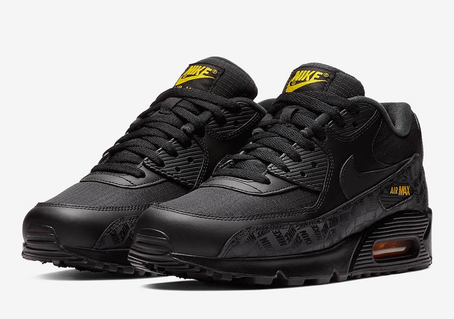 Nike Air Max 90 Black Yellow BQ4685-001 - Sneaker Bar Detroit