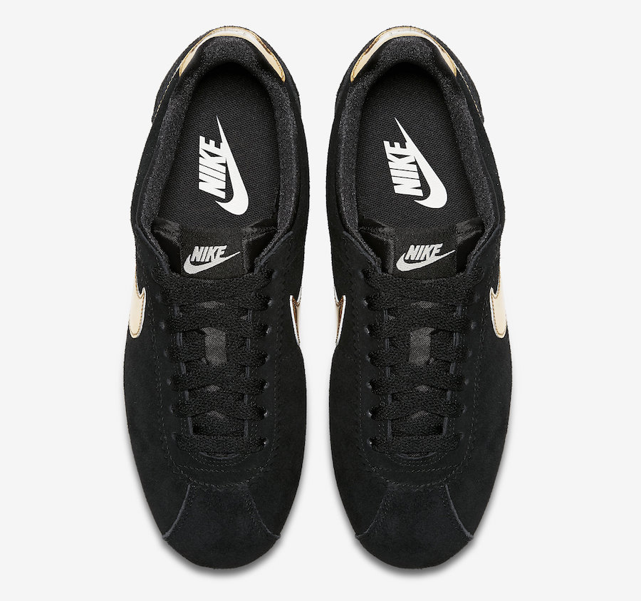 Nike Cortez Black Metallic Gold 902856-014 Release Date
