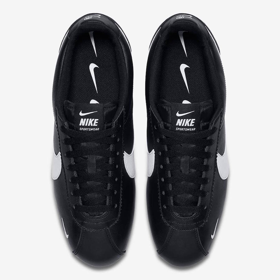 Nike Cortez Premium Swoosh Black White 807480-004 Release Date