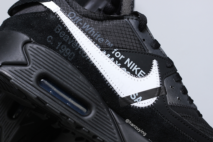off white air max 90 black release