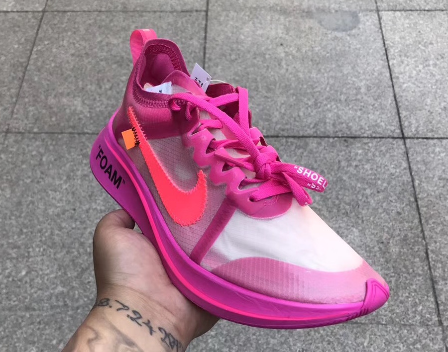 nike zoom fly off white pink sizing