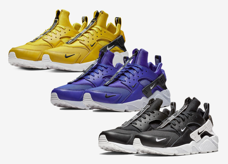 Nike Air Huarache Zip Black, Purple, Yellow Release Date - SBD