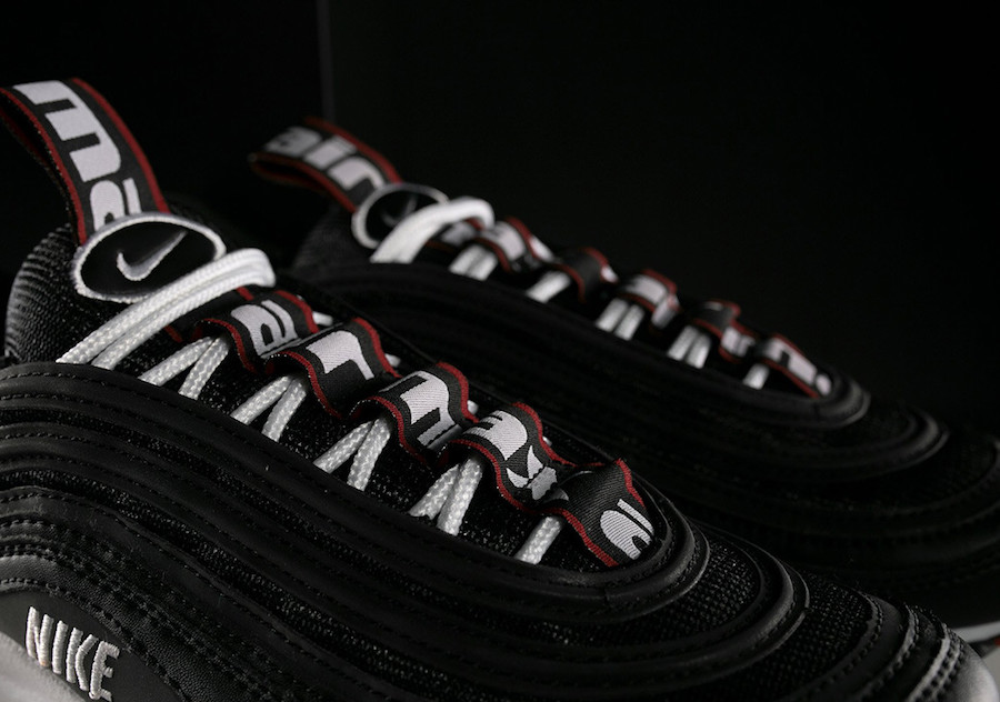 Nike Air Max 97 Premium Overbranding Black White Varsity Red Release Date