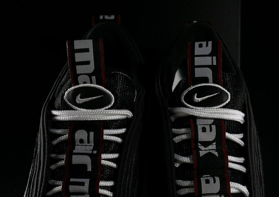 Nike Air Max 97 Premium Overbranding Black White Varsity Red Release Date