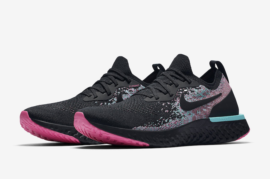 Nike epic react flyknit best sale black pink