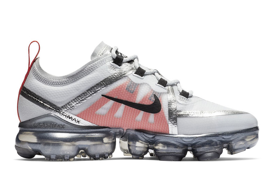 Nike VaporMax 2019 GS Silver White Red Black Release Date