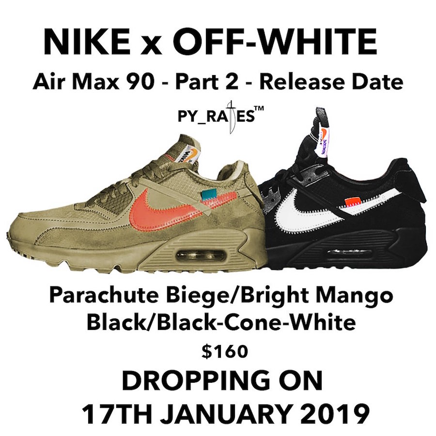 Nike x Off-White Air Max 90 2019 Release Date