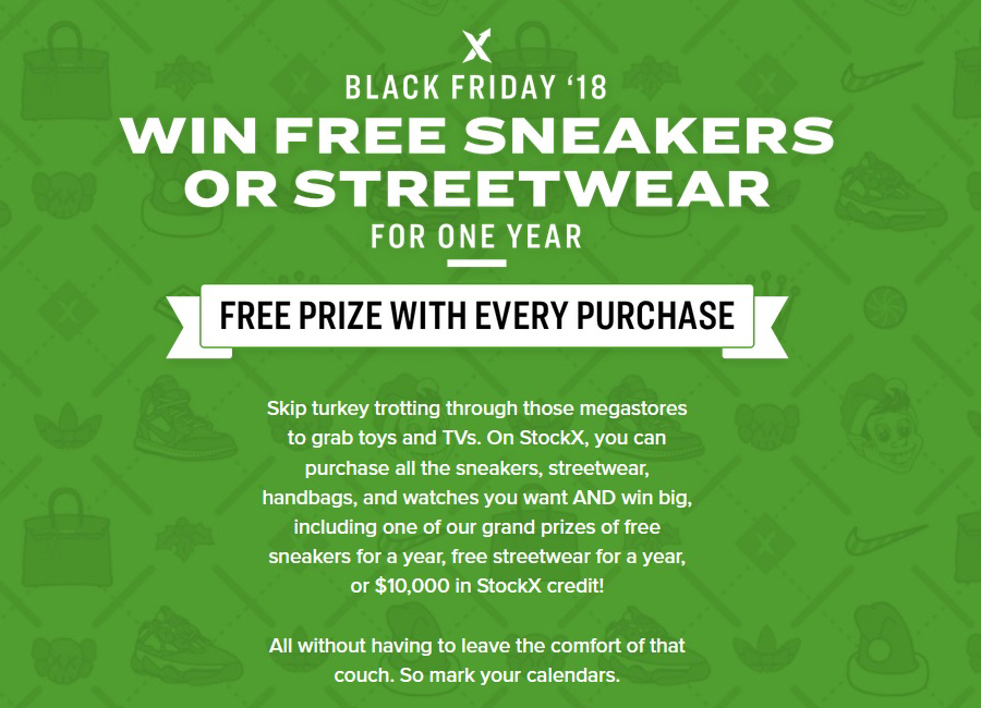 StockX Black Friday 2018 Sale - Sneaker 