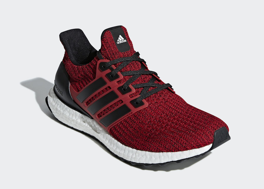 ultra boost black and red