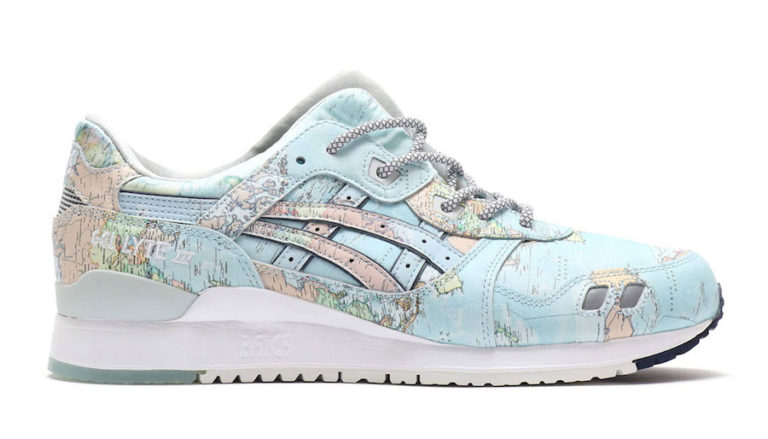 atmos asics gel lyte iii world map