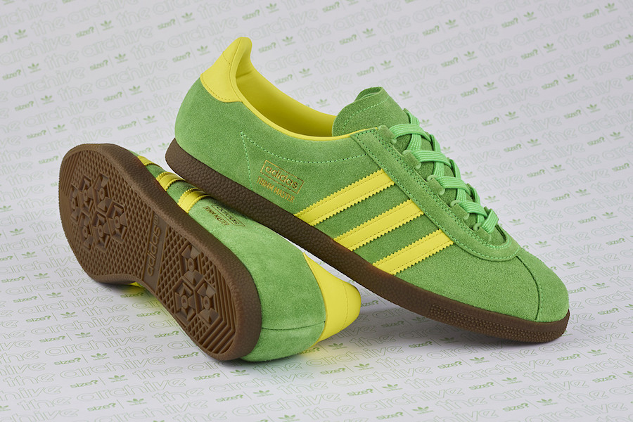 size? x adidas Trimm Master Lime Yellow Release Date