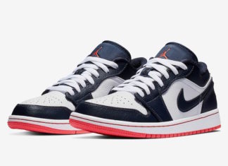 Air Jordan 1 Low Obsidian Ember Glow 553558-481 Release Date