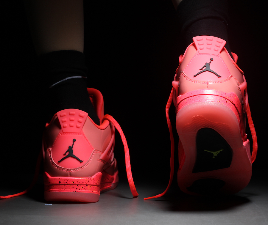 Air Jordan 4 Womens Hot Punch AQ9128-600 Release Date On-Feet