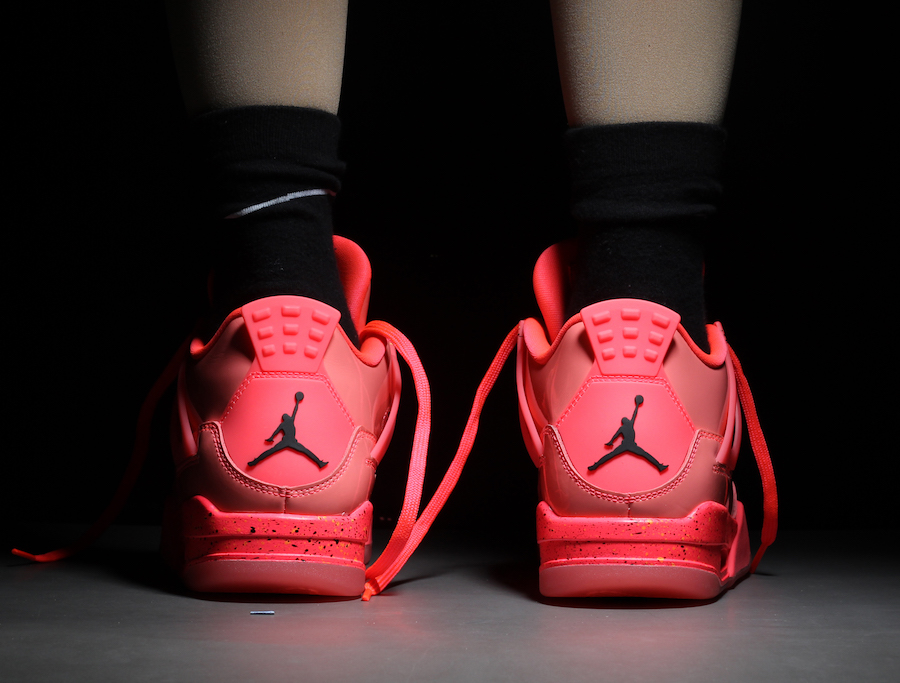 Air Jordan 4 Womens Hot Punch AQ9128-600 Release Date On-Feet