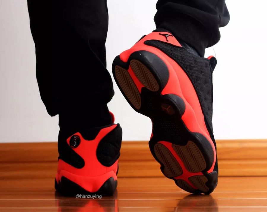 Clot Air Jordan 13 Low Black Infrared On-Feet