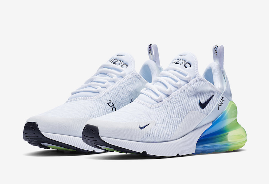 Nike Air Max 270 White Explosion Green Yellow  AQ9164-100 Release Date