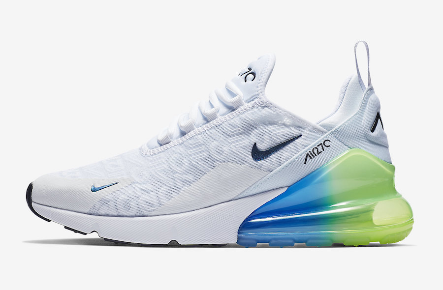 Nike Air Max 270 White Explosion Green Yellow  AQ9164-100 Release Date