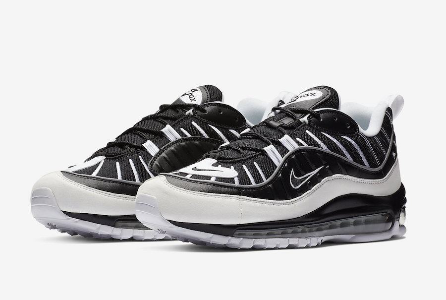 nike air max 98 black white