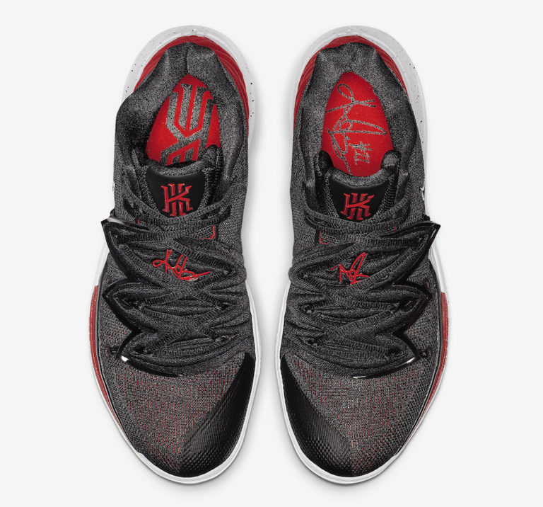 kyrie 5 red black