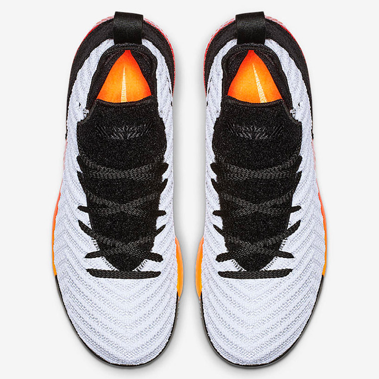 Nike LeBron 16 Kids White Red Orange Black Release Date