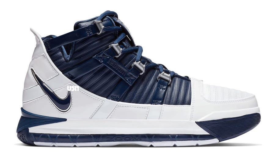 Nike LeBron 3 White Navy AO2434-103 Release Date