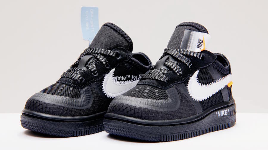 Off-White Nike Air Force 1 Kids Sizing Black White Release Date