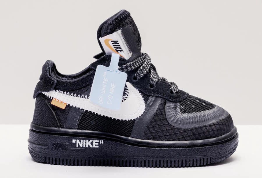 Off-White Nike Air Force 1 Kids Sizing Black White Release Date