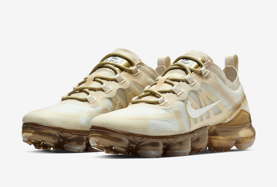 Nike Air VaporMax 2019 White Gold AR6632-101 Release Date - SBD