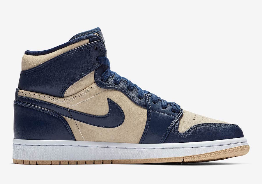 Air Jordan 1 Mid Midnight Navy Light Cream AQ9131-401 Release Date