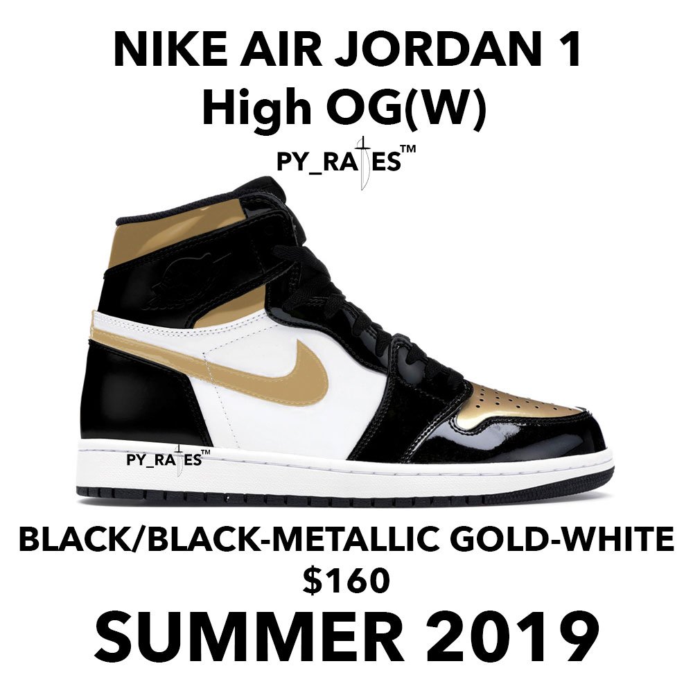 Air Jordan 1 Womens Gold Toe 2019 Release Date