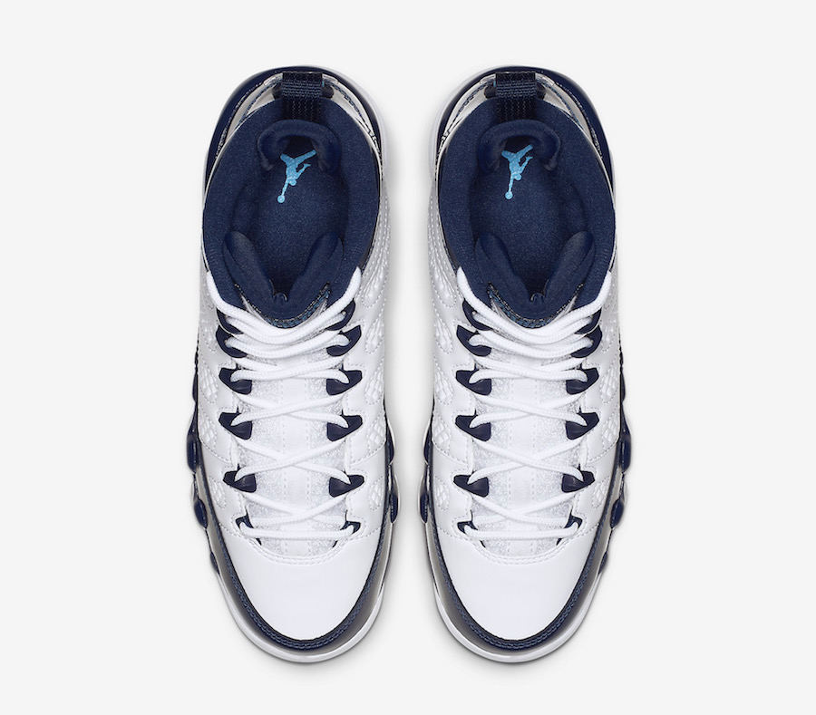 navy blue and white 9s