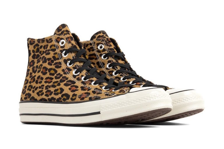 leopard converse trainers