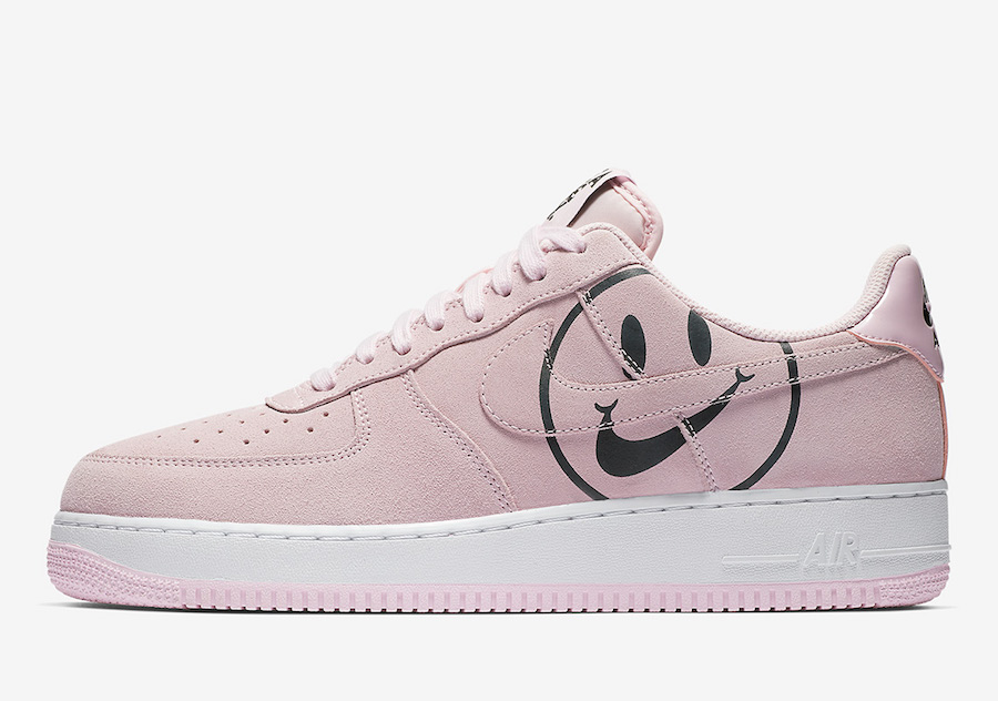 air force 1 white smiley face