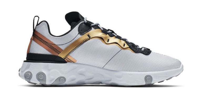 nike react element 55 black and gold