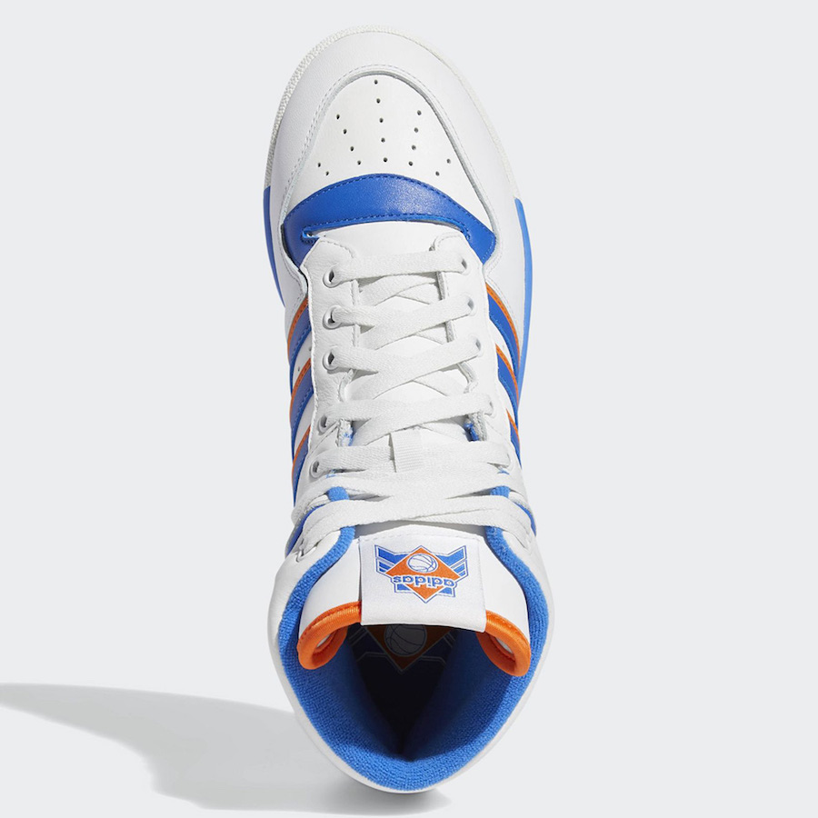 adidas Rivalry Hi Knicks White Blue Orange F34139 Release Date