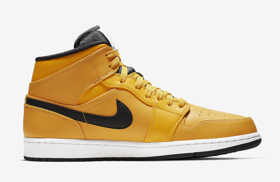 Air Jordan 1 Mid Taxi Yellow Black White 554724-700 Release Date - SBD