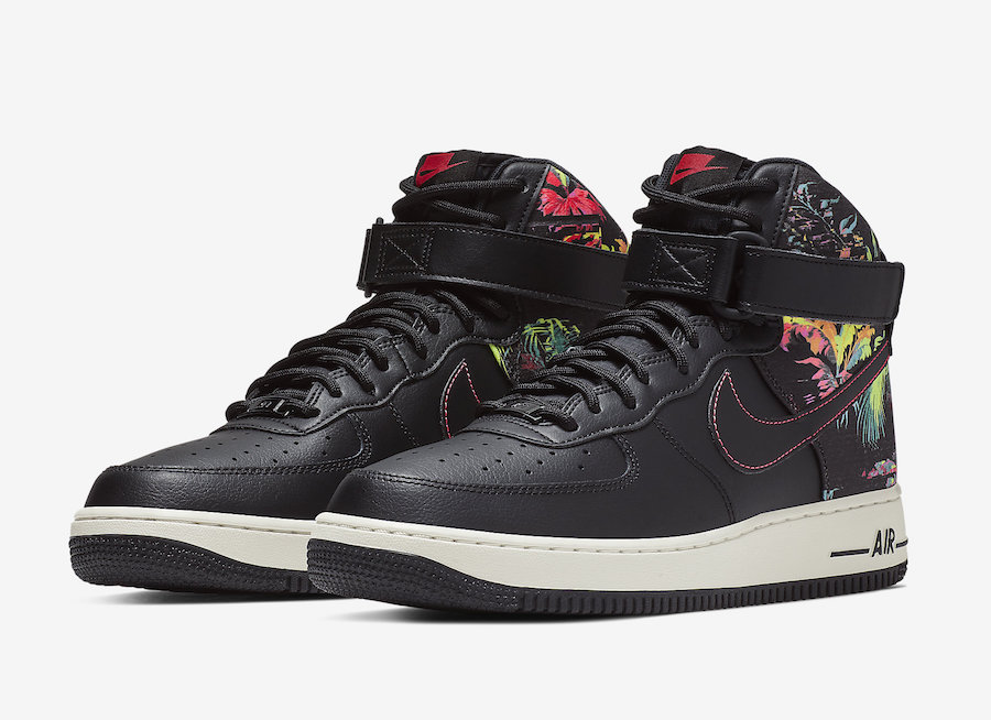 Nike Air Force 1 High Black Floral CI2304-001 Release Date - SBD