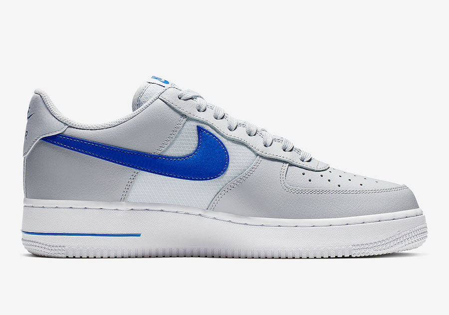 nike air force 1 blue and grey