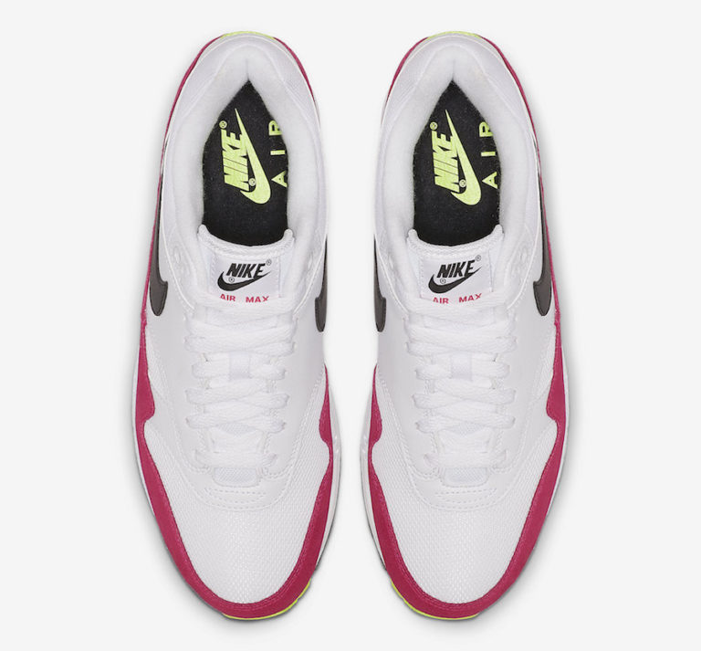 Nike Air Max 1 White Black Volt Rush Pink AH8145-111 Release Date - SBD