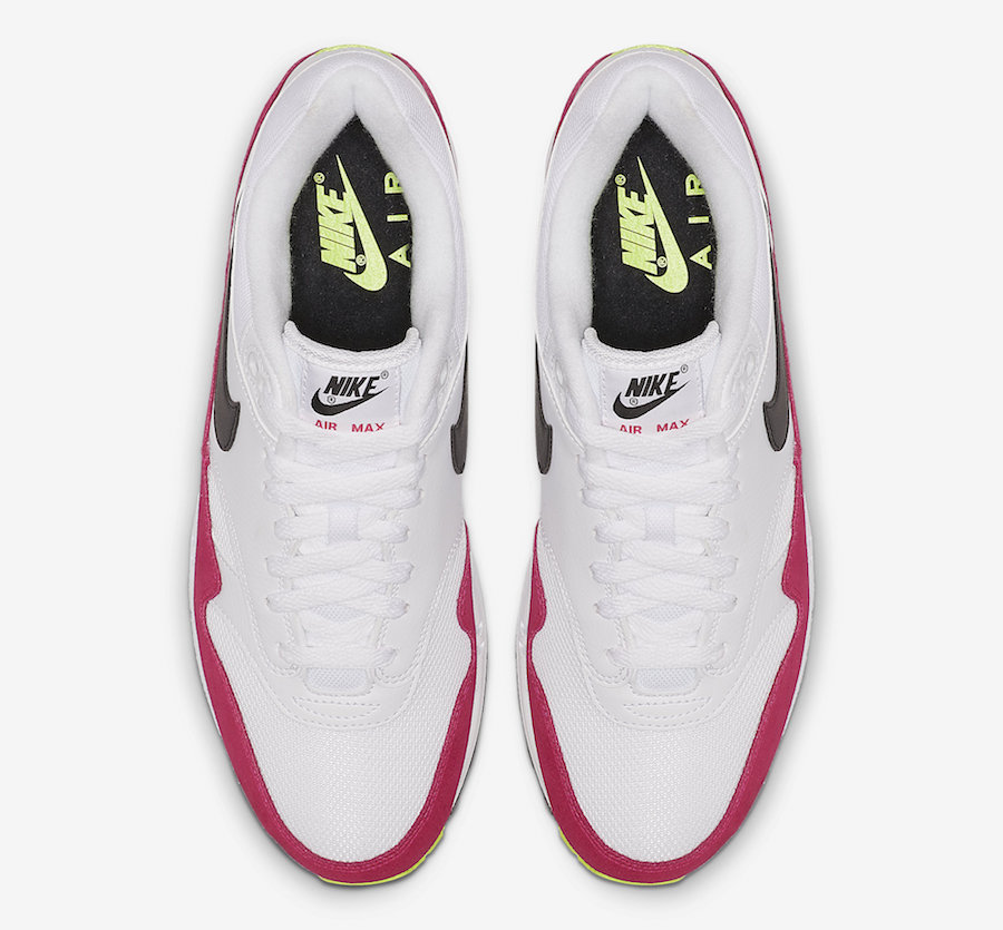 Nike Air Max 1 White Black Volt Rush Pink AH8145-111 Release Date