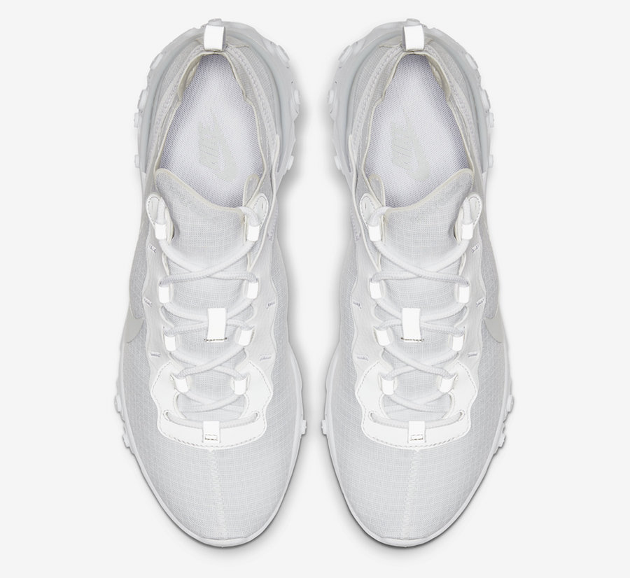Nike React Element 55 White Pure Platinum BQ6167-101 Release Date - SBD