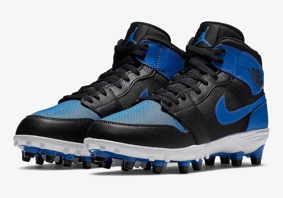 Air Jordan 1 Mid Football Cleats Royal