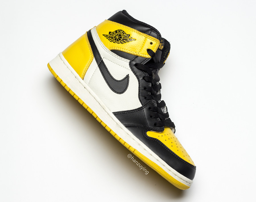 Air Jordan 1 Yellow Toe Black White 