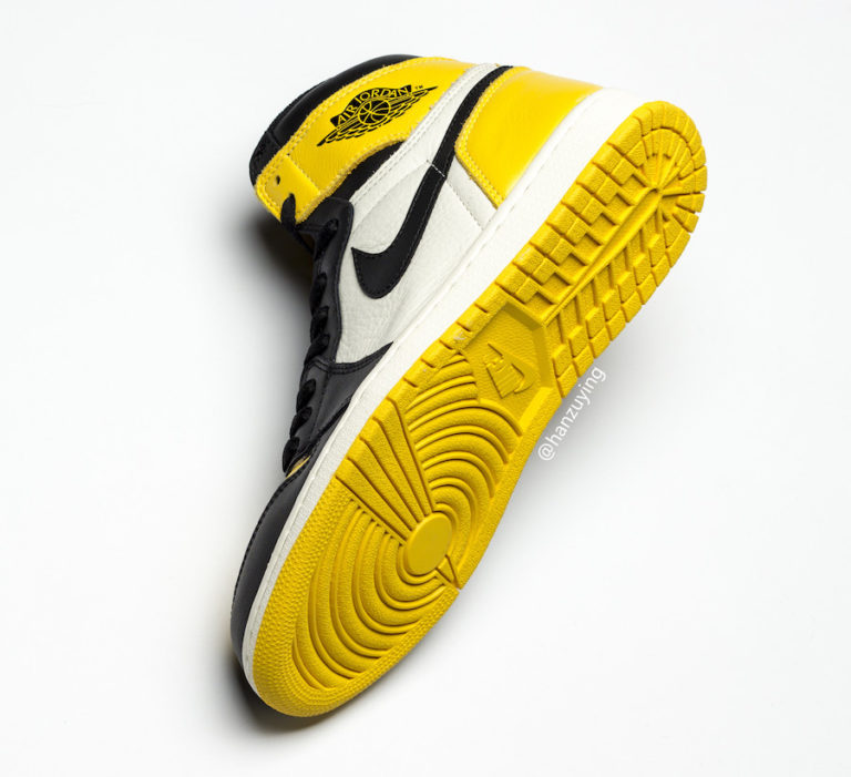 Air Jordan 1 Yellow Toe Black White AR1020-700 Release Date - SBD
