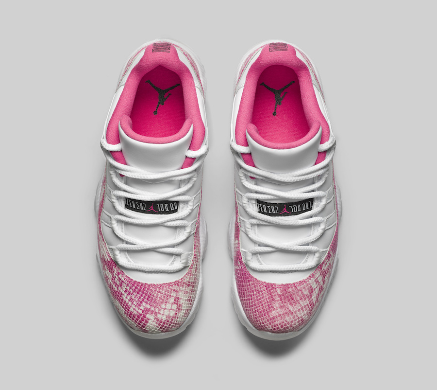 Air Jordan 11 Low White Pink Snakeskin AH7860-106 Release Date