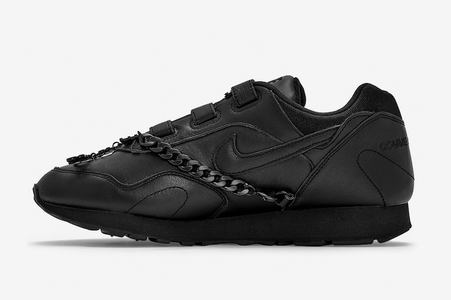 Comme des Garcons Nike Outburst Velcro Black Release Date