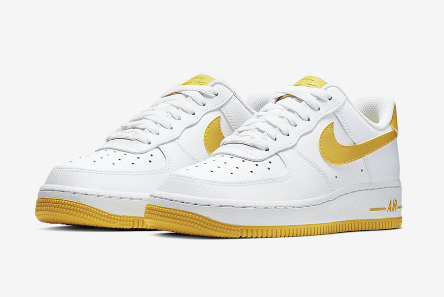 yellow and white air force 1 