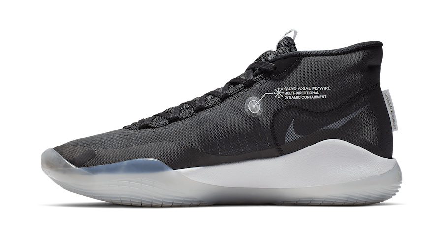 Nike KD 12 The Day One Black Pure Platinum White AR4229-001 